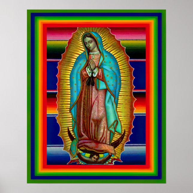Póster Nuestra Señora de Guadalupe zarape 205 (Frente)