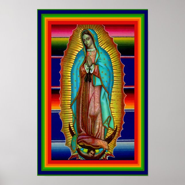 Póster Nuestra Señora de Guadalupe Zarape Tilma (Frente)