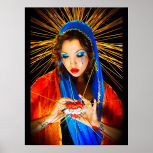 Póster Nuestra Señora de la Dolencia al Estilo Suroeste