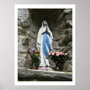 Póster Nuestra señora de la fotografía de Lourdes