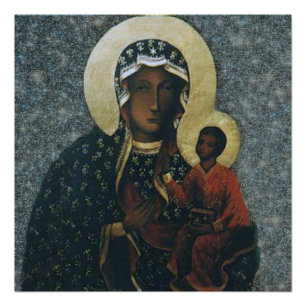 Póster Nuestra señora de la imagen piadosa de Czestochowa