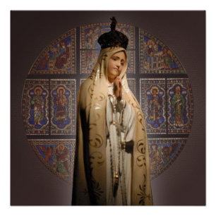 Póster Nuestra señora de la imagen piadosa de Fátima