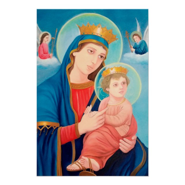 Póster Nuestra Señora de la Perpetua Ayuda Católica (Anverso)