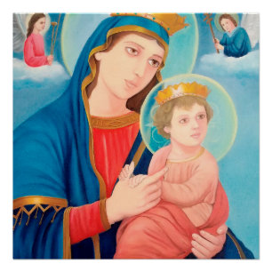 Póster Nuestra Señora de la Perpetua Ayuda Católica
