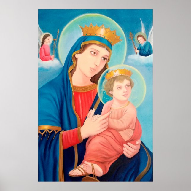 Póster Nuestra Señora de la Perpetua Ayuda Católica (Frente)