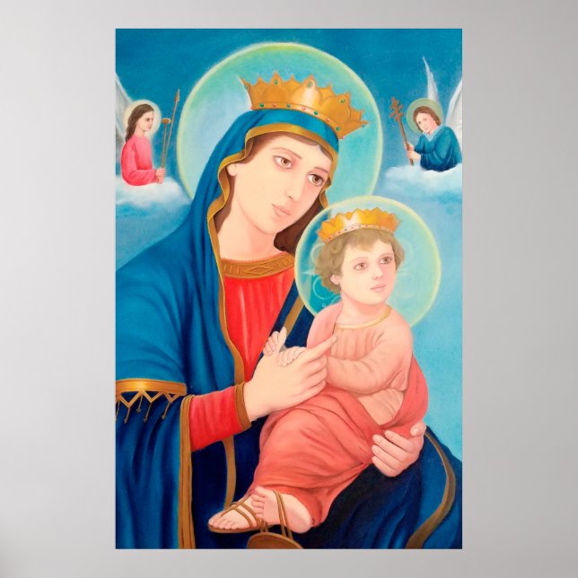 Póster Nuestra Señora de la Perpetua Ayuda Católica (Frente)