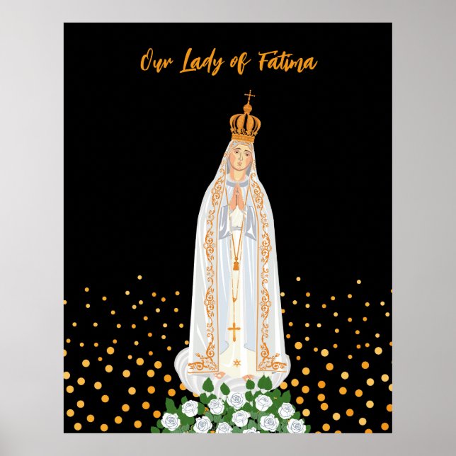 Póster Nuestra Señora de la procesión Fátima de las Velas (Frente)