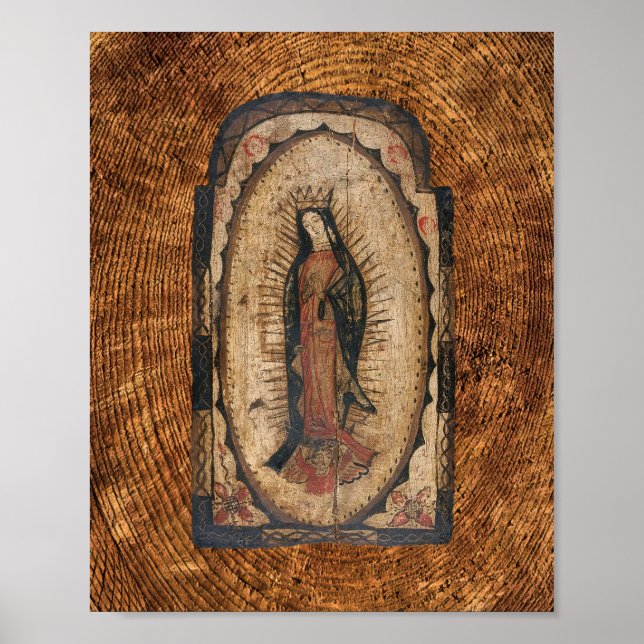 Póster Nuestra Señora de la Virgen de Guadalupe María la  (Frente)
