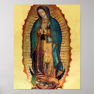 Póster Nuestra Señora de la Virgen de Guadalupe María Pos