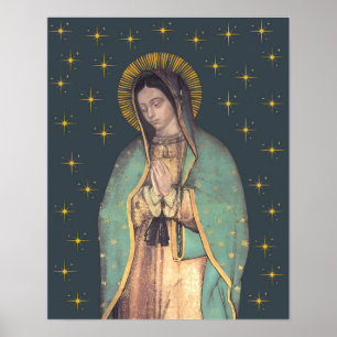 Póster Nuestra Señora de la Virgen de Guadalupe María Pos