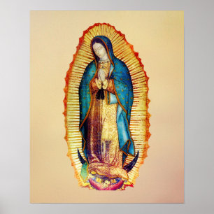 Póster Nuestra Señora de la Virgen de Guadalupe María Pos