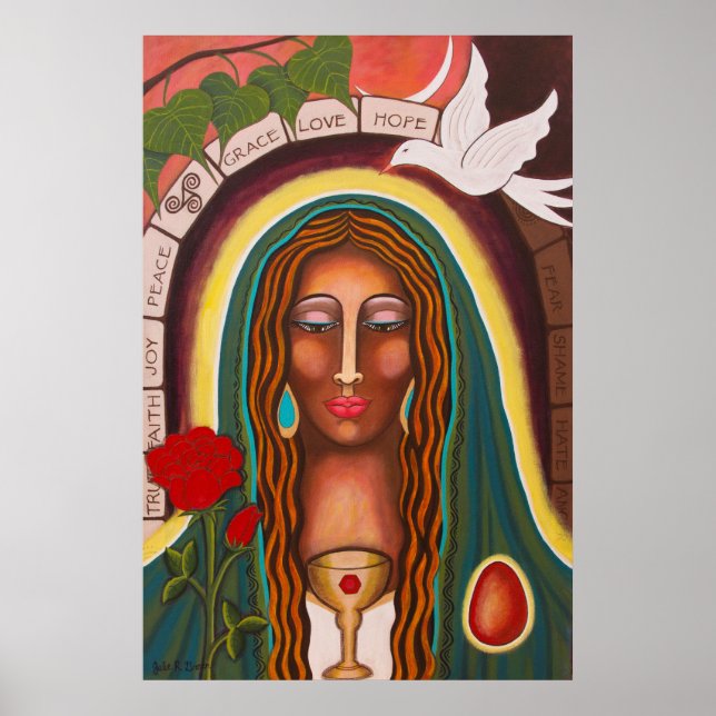 Póster "Nuestra Señora de los Corazones Curadores" (Frente)
