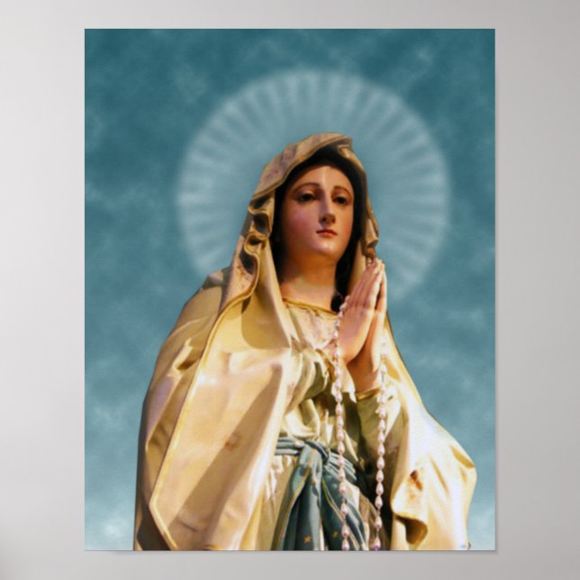 Póster Nuestra Señora de Lourdes (Frente)
