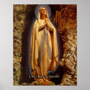 Póster Nuestra Señora de Lourdes