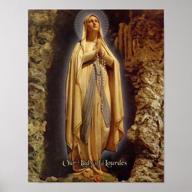 Póster Nuestra Señora de Lourdes (Frente)