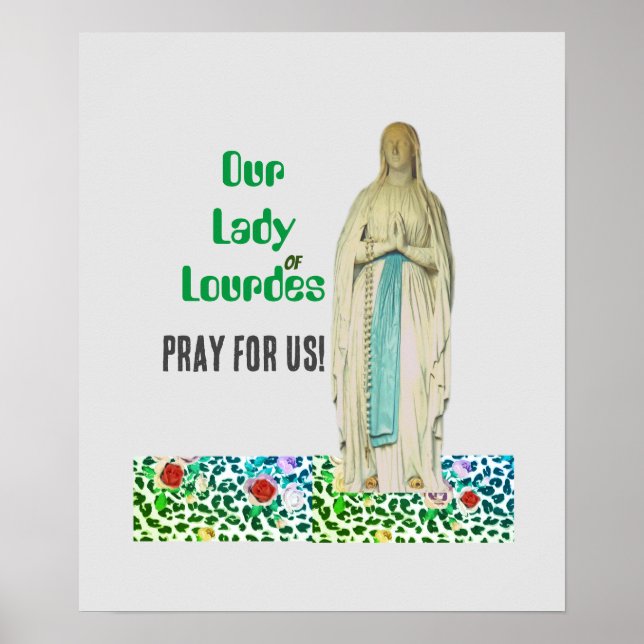 Póster Nuestra Señora de Lourdes (Frente)