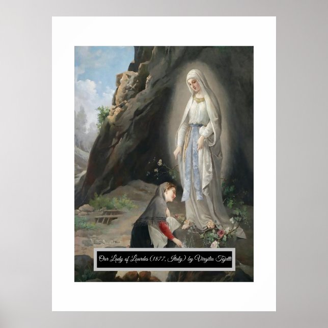 Póster Nuestra Señora de Lourdes (Frente)
