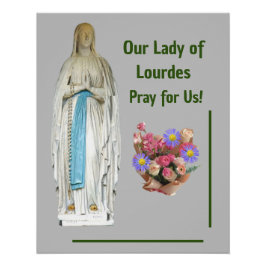 Póster Nuestra Señora de Lourdes