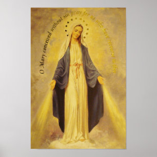 Póster Nuestra Señora del milagroso Poster de Medalla