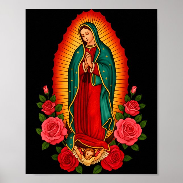 Póster Nuestra Señora Virgen De Guadalupe Santa Virgen Ma (Frente)