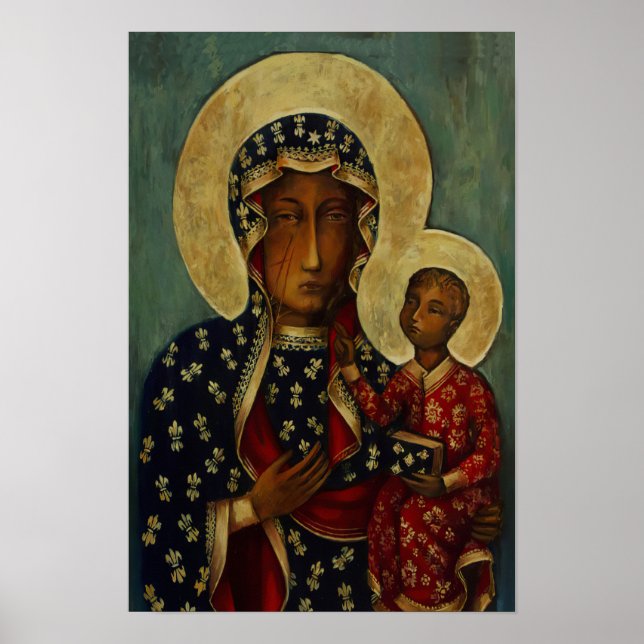 Póster Nuestra Virgen María Madona Negra de Czestochowa (Frente)