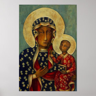 Póster Nuestra Virgen María Madona Negra de Czestochowa