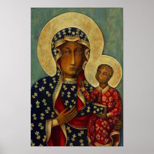 Póster Nuestra Virgen María Madona Negra de Czestochowa (Frente)