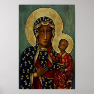 Póster Nuestra Virgen María Virgen Negra Madonna de Czest