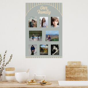 Póster Nuestras Fotos Familiares Arco Gris