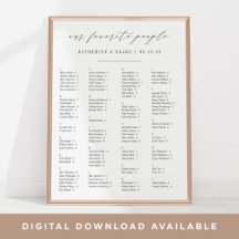 Nuestras Personas Favoritas | Gráfico de Asientos