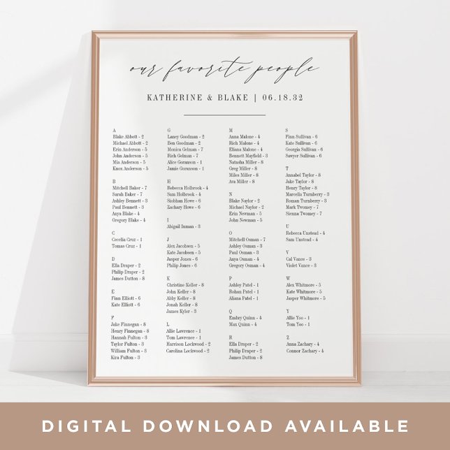 Póster Nuestras Personas Favoritas | Gráfico de Asientos  (Subido por el creador)