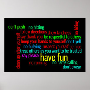 Póster Nuestras reglas familiares