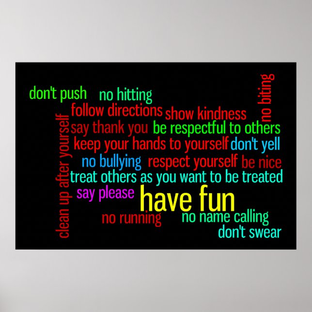 Póster Nuestras reglas familiares (Frente)