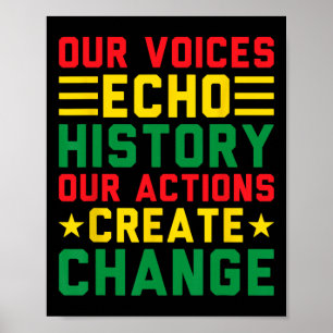 Póster Nuestras Voces Ecoan Historia Nuestras Acciones Hi