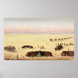 Póster Nuestro campamento del desierto
