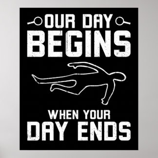 Póster Nuestro día empieza cuando tu día termina