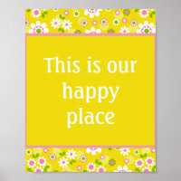 Nuestro feliz lugar Flores de Mod Retro