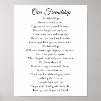 Póster Nuestro mejor poema de amistad