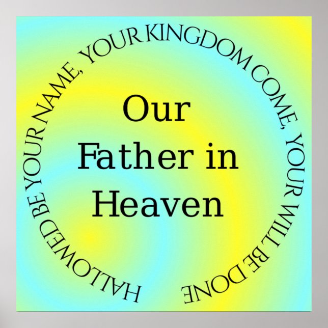 PÓSTER NUESTRO PADRE EN EL CIELO (Frente)
