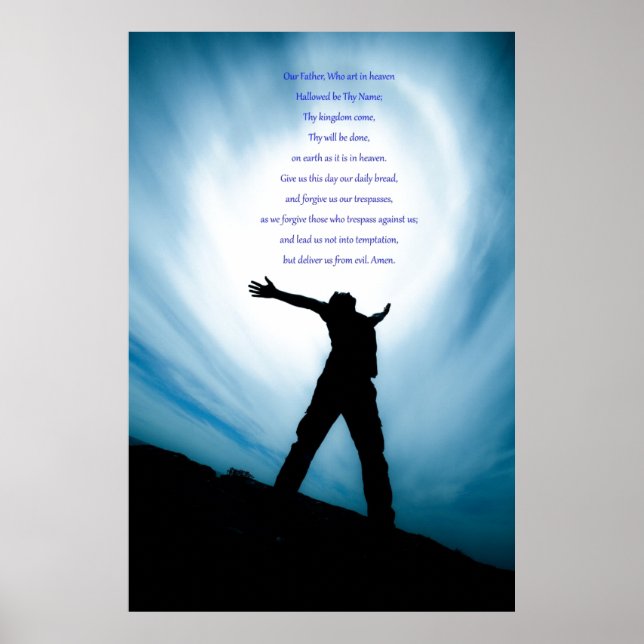 Póster nuestro padre reza el amor clásico de la curación (Frente)
