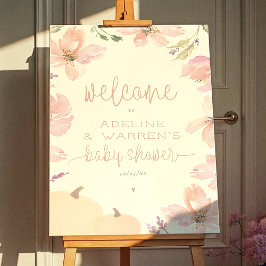 Póster Nuestro pequeño cartel de bienvenida de Baby Showe