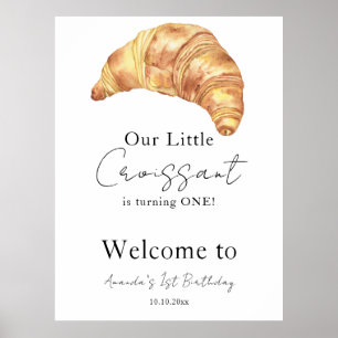Póster Nuestro pequeño Fiesta croissant de cumpleaños