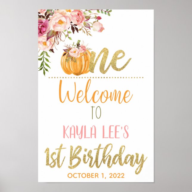 Póster Nuestro Pequeño Signo De Bienvenida De Pumplin - C (Frente)