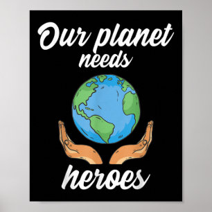 Póster Nuestro planeta necesita protección ambiental para