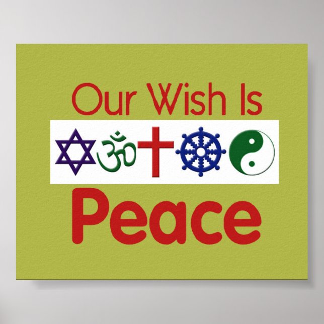 Póster Nuestro Poster de Wish PEACE (Frente)