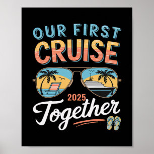 Póster Nuestro Primer Crucero 2025 Juntos Pareja Familia