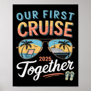 Póster Nuestro Primer Crucero 2025 Juntos Pareja Familia 