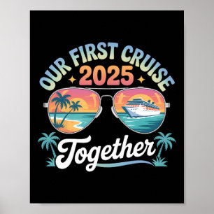 Póster Nuestro Primer Crucero 2025 Juntos Pareja y