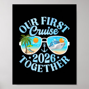 Póster Nuestro Primer Crucero 2026 Juntos Pareja Familia
