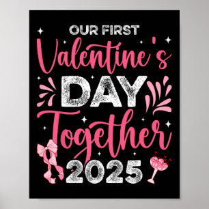 Póster Nuestro Primer Día de San Valentín Juntos 2025 Esp